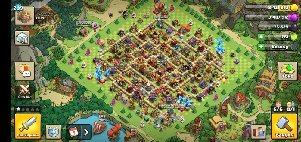Jual Akun COC th 16 def max