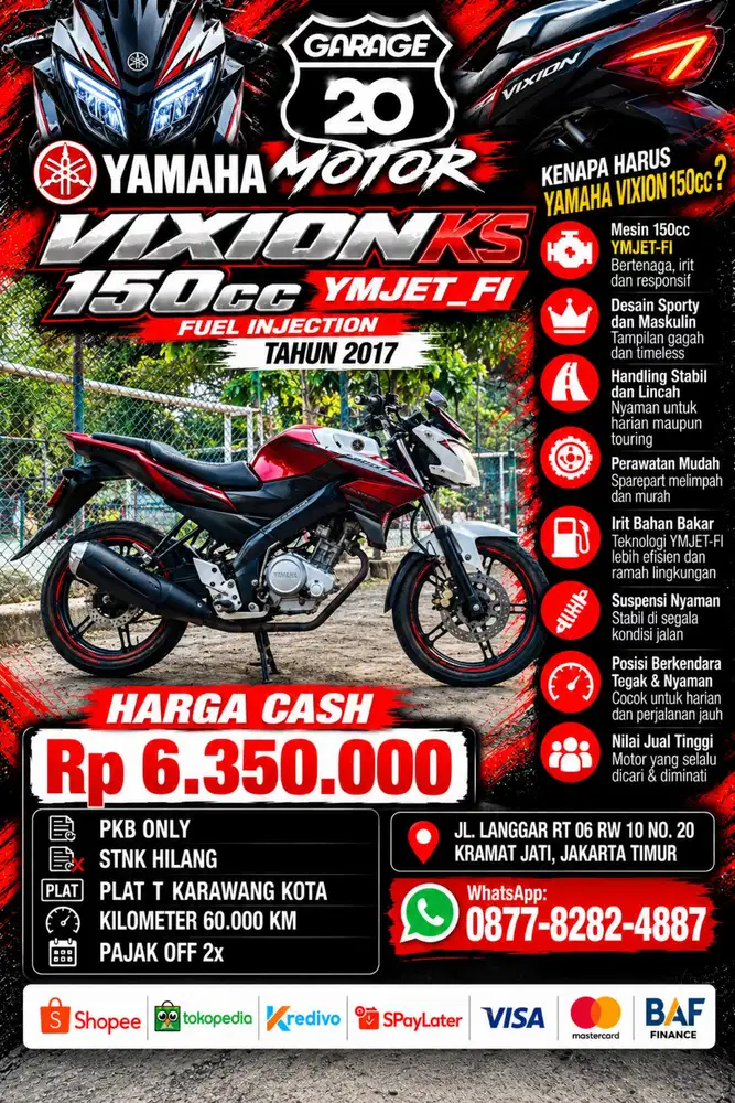 Vixion Advance STNK hilang Ymjet_Fi Tahun 2016