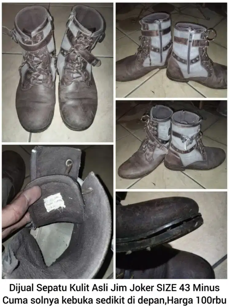 Sepatu kulit Boot Jim Joker