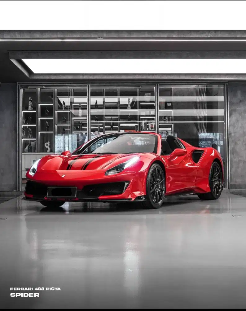 2021 FERRARI 488 PISTA SPIDER. ISTIMEWA KM 3xx Perak ANTIK Rosso Corsa