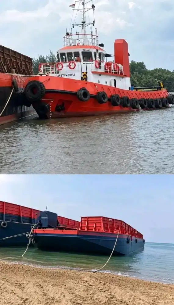 Di jual Tugboat & tongkang 230 feet tahun 1994 - 2011