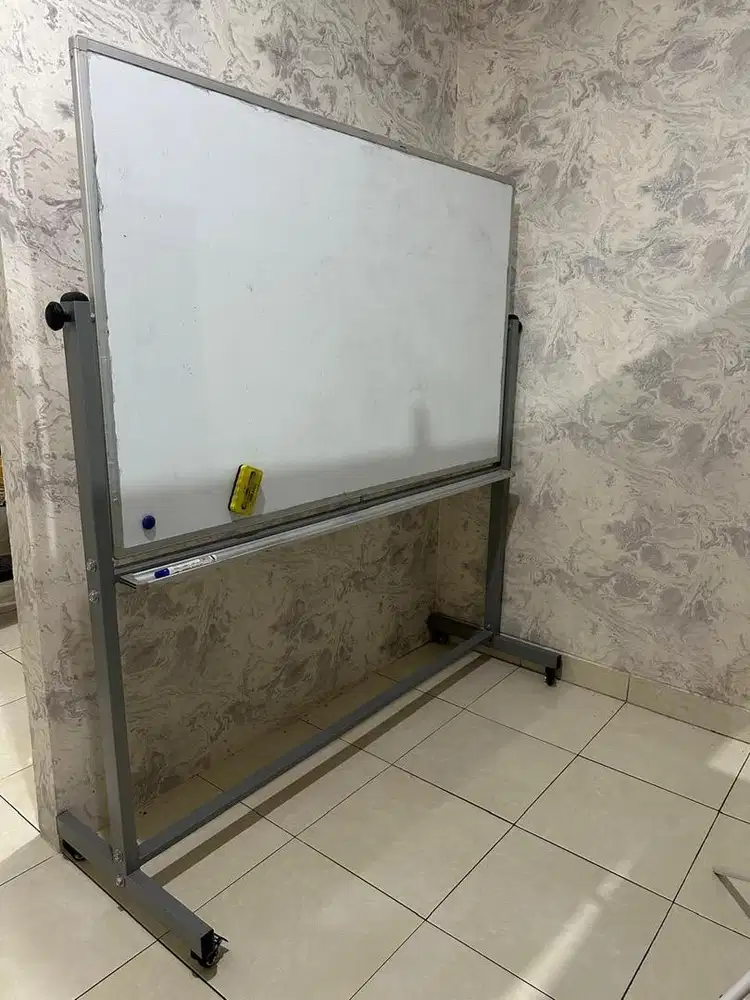 White Board putih - tiang kerangka whiteboard include