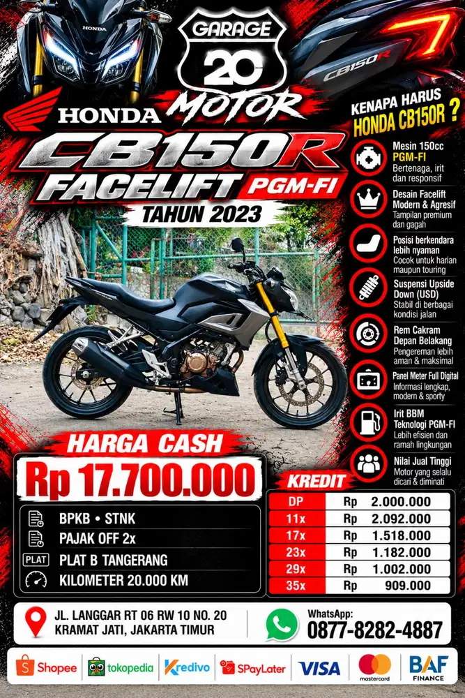 Honda All New Cb 150R Facelift 150cc Pgm_Fi Tahun 2023