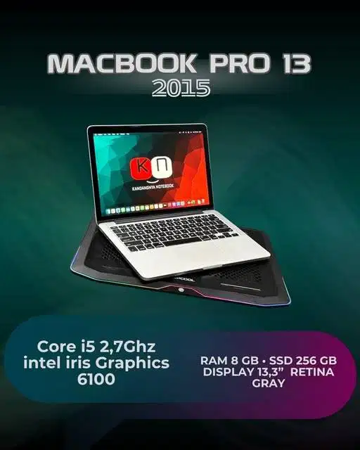 Macbook Pro 13 2015 Core i5 2,7Ghz RAM 8GB 256GB Layar 13,3inch
