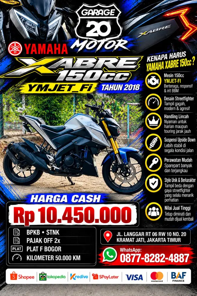 Yamaha Xabre 150cc Ymjet Fi Tahun 2018