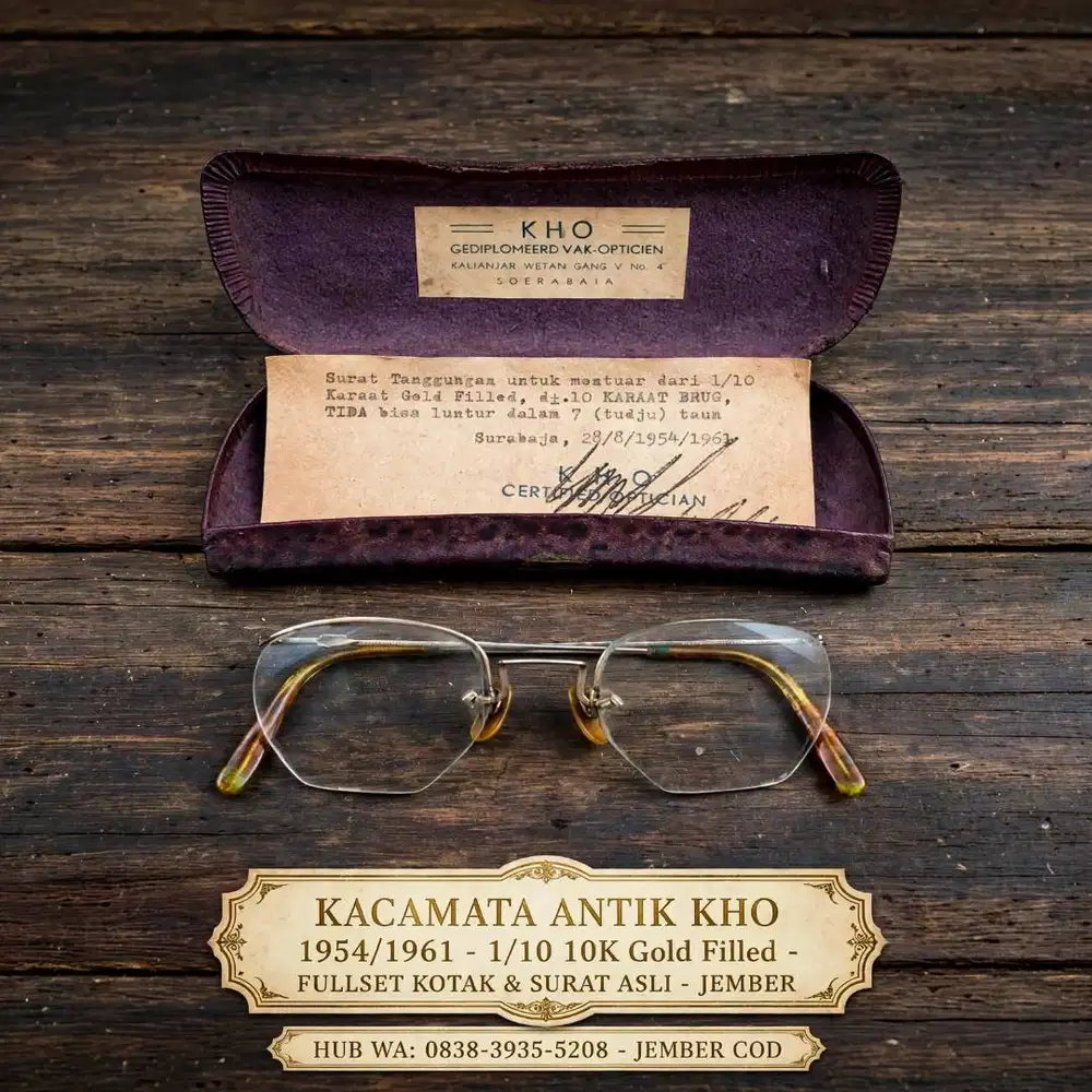 kacamata antik KHO 1945 fullset g