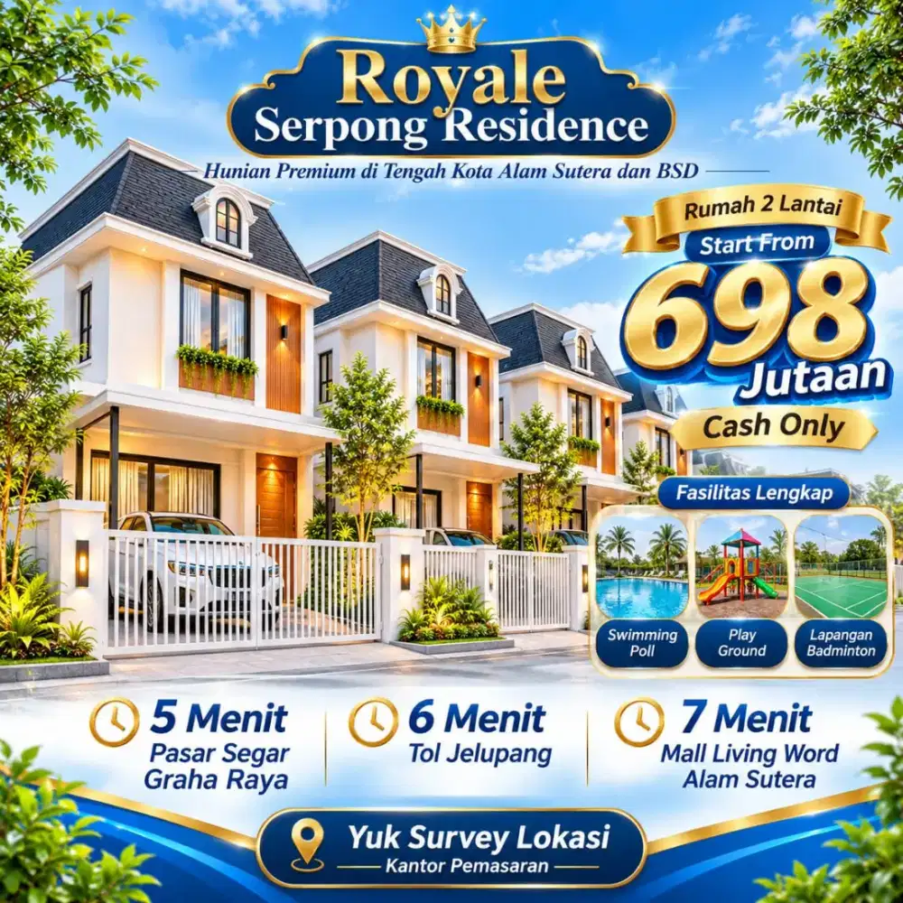 Rumah Mewah di kawasan Elit Harga nya Murah Ga Bikin Sulit