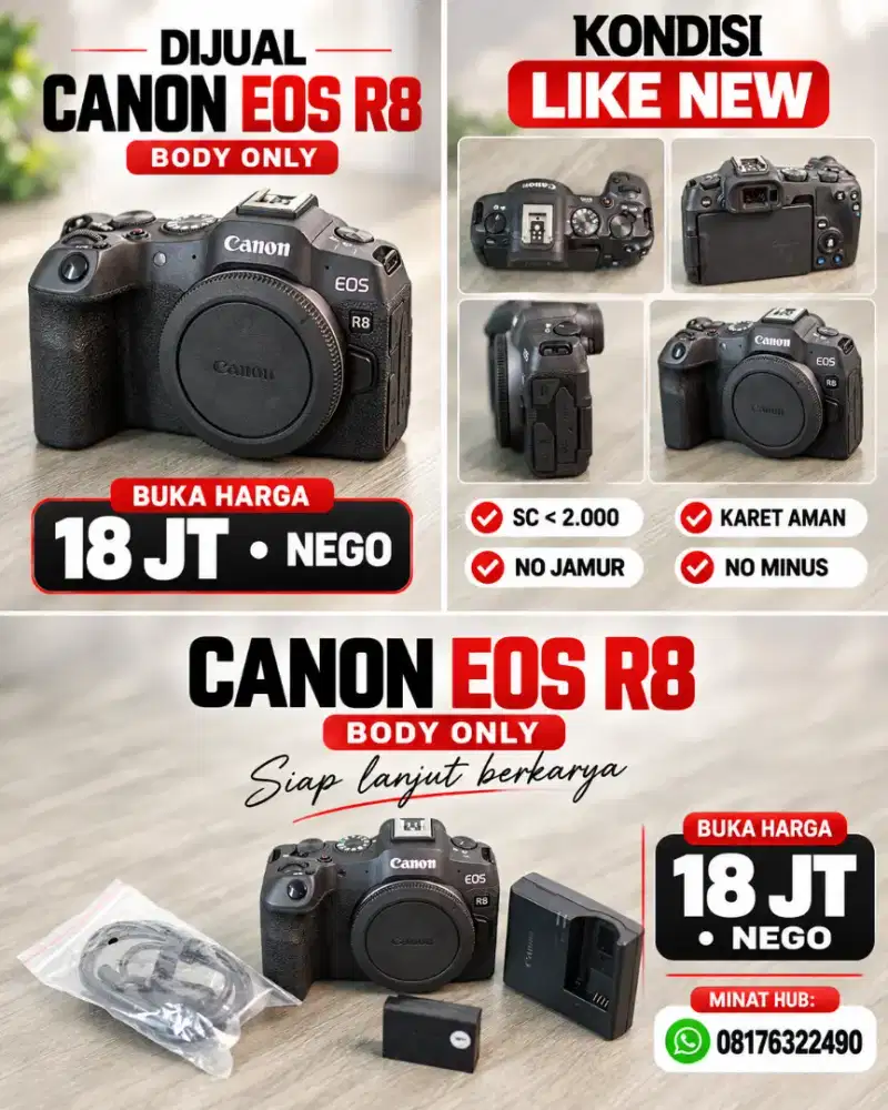 Canon eos r8 body only