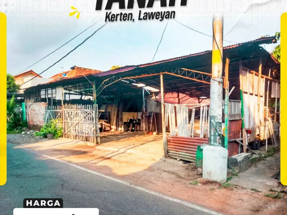 Dijual Tanah 454 m² Mobil Simpangan di kerten Laweyan Solo 3,1Milyar