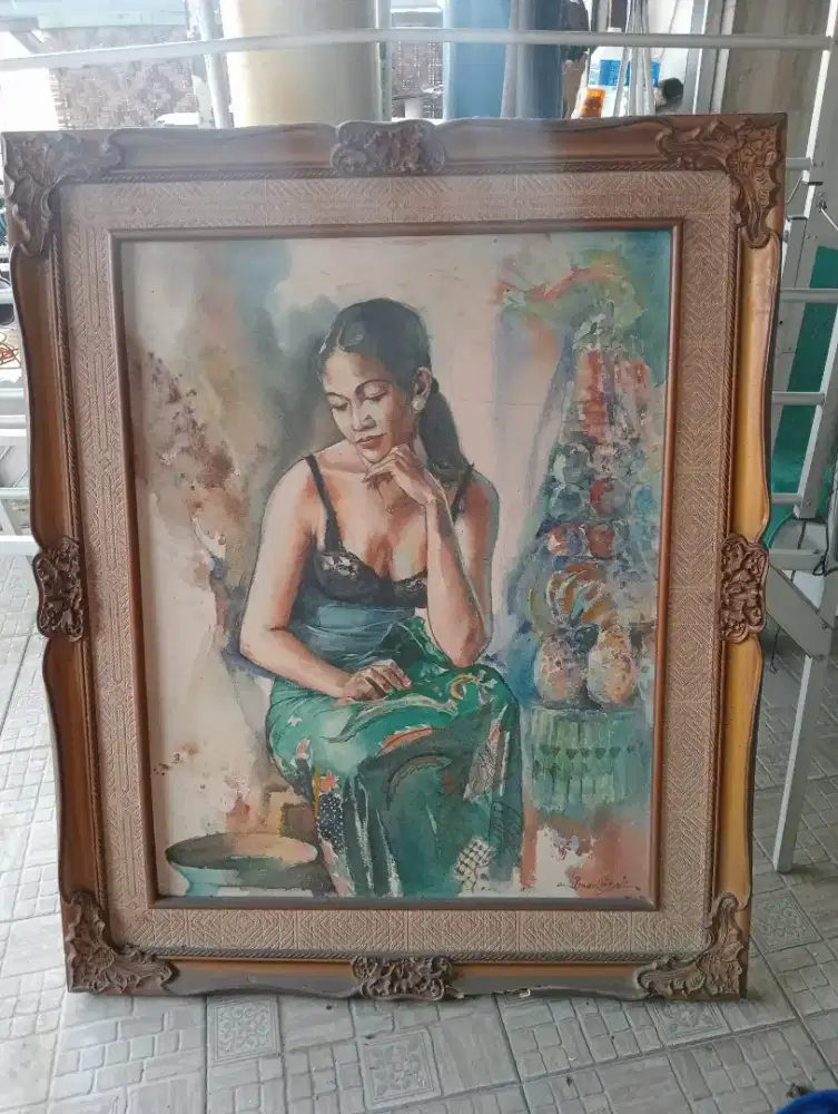 Lukisan watercolour on canvas