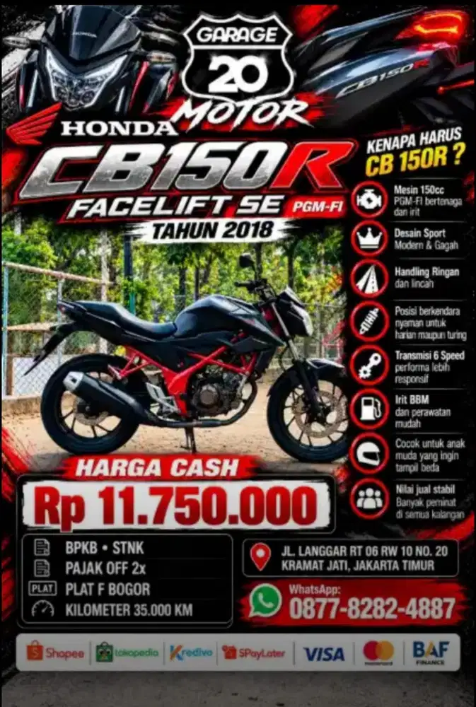 Honda Cb 150R Facelift Pgm_Fi SE Tahun 2018
