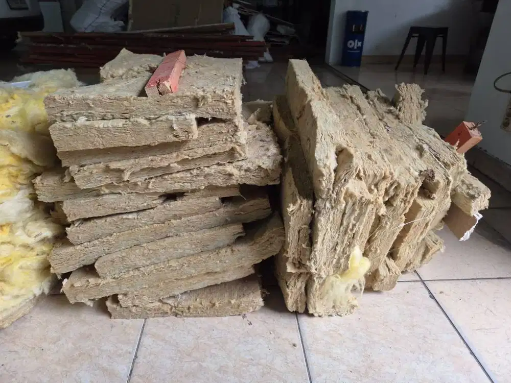 Rockwool bekas tebal 5cm anti rayap anti api