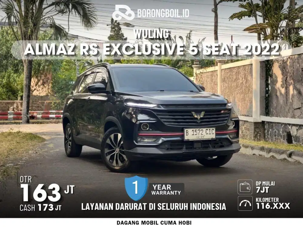 TERMURAH WULING ALMAZ RS EXCLUSIVE 5 SEATER 2022 HITAM SIAP PAKAI