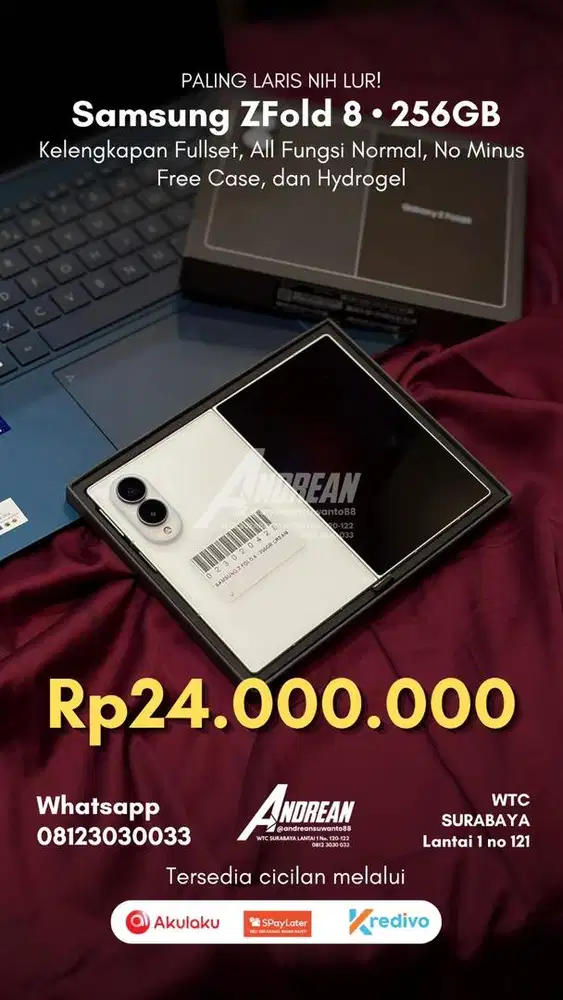 samsung Zfold 8 256gb resmi sein