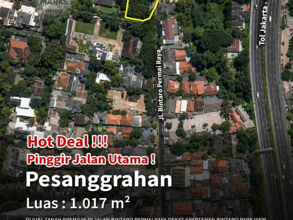 RARE OPPORTUNITY! TANAH STRATEGIS DEKAT BINTARO PARK VIEW