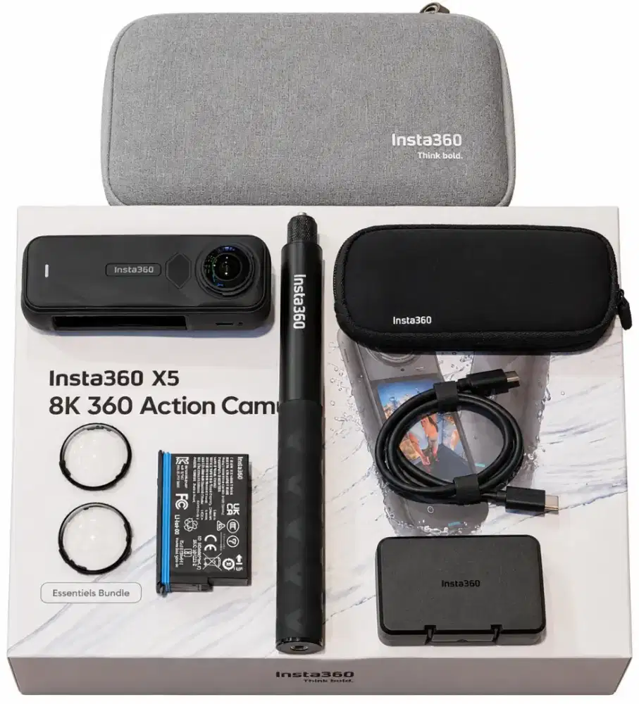 Insta 360 X5 8K 360 Action Cam Fullset BNOB