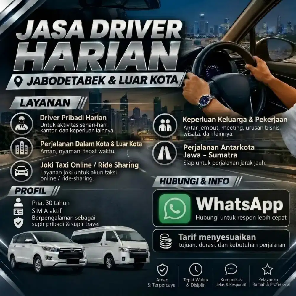 JASA DRIVER HARIAN