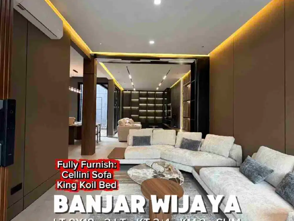 Wilson Rumah baru full furnish kingkoil bed dan cellini sofa di banjar wijaya