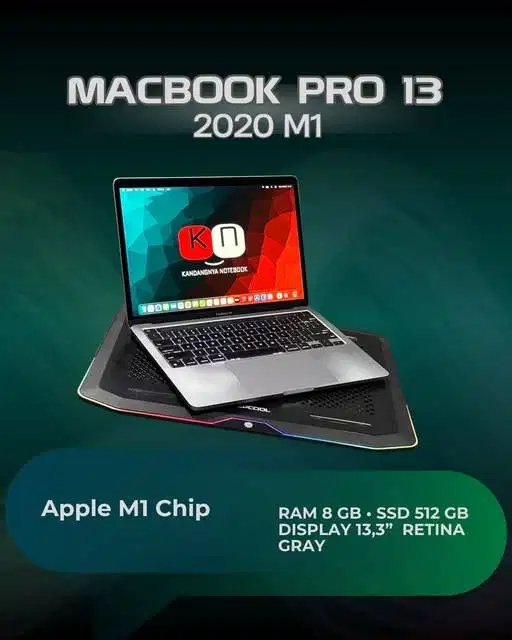Macbook Pro M1 13 2020 Apple M1 Chip RAM 8GB 512GB Layar 13,3inch