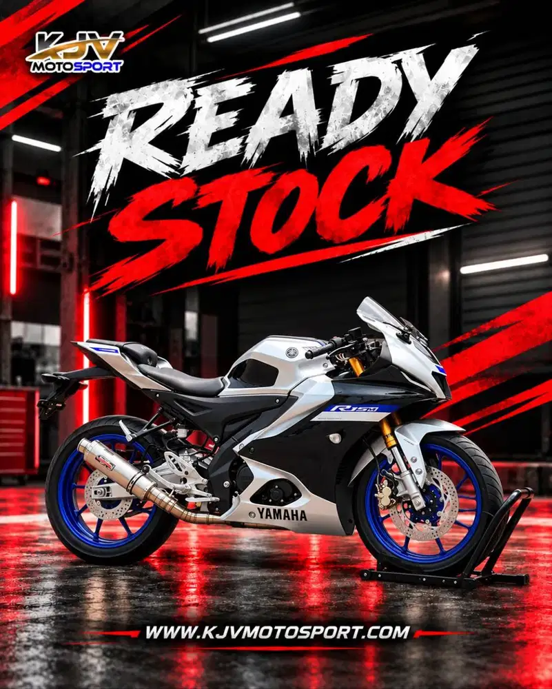 YAMAHA R15M ABS QS CONNECTED SILVER 2021 KM 8K PAJAK PANJANG NO MINUS