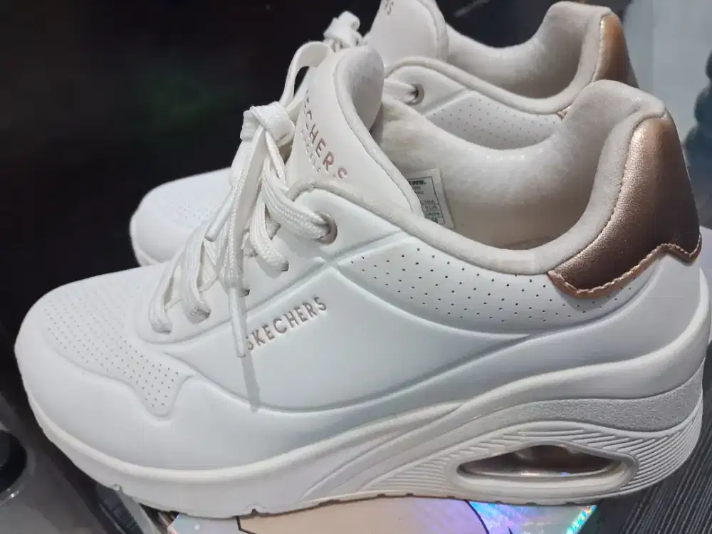 Sepatu Fashion Wanita Skechers SN 177520 white