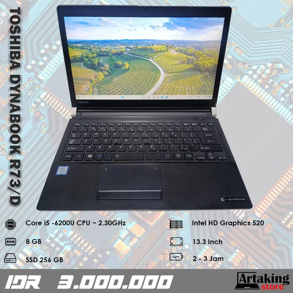 Toshiba dynabook R73/D - Core i5 - Gen 6 th - Ram 8 GB - SSD 256 GB