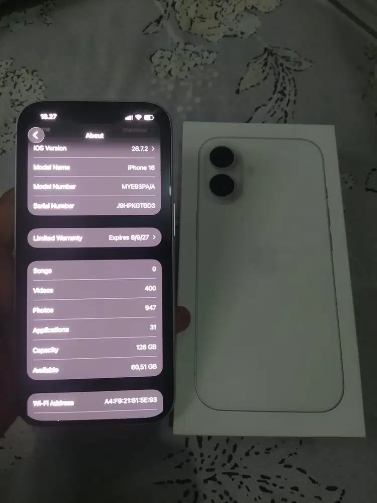 Iphone 16 128gb garansi resmi ON