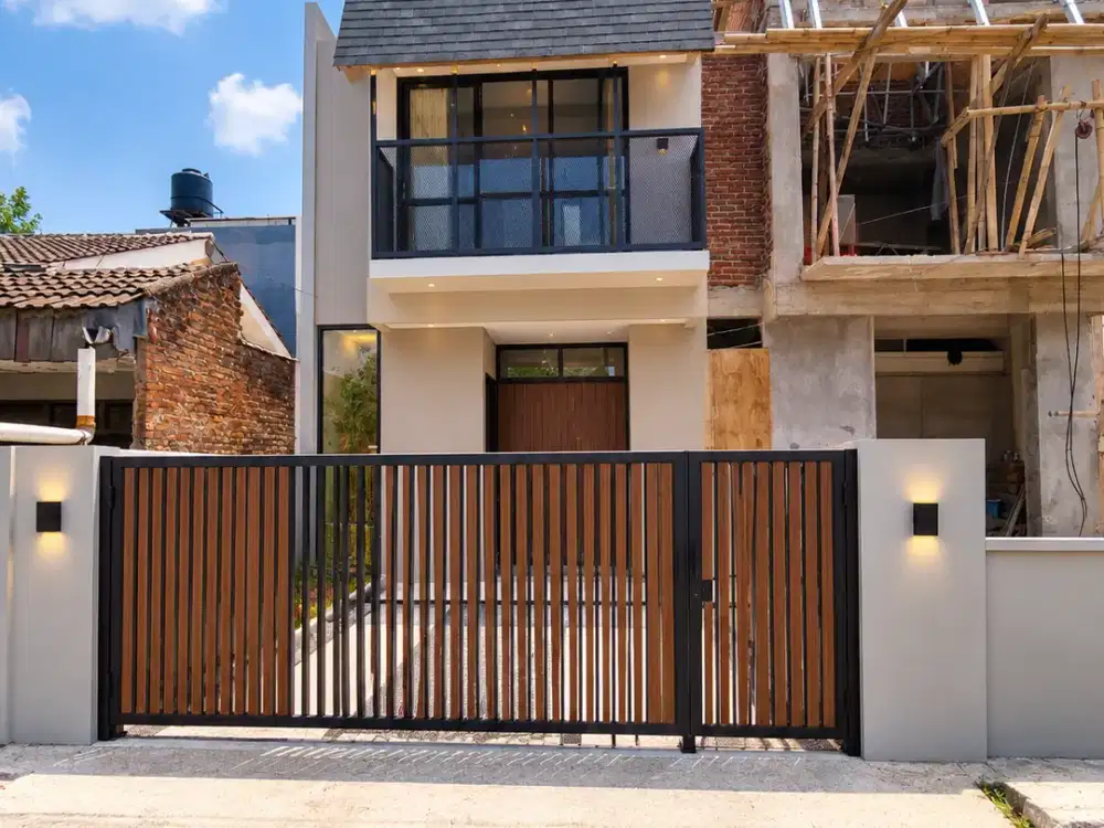 3 Unit Rumah baru gaya fasad Modern Minimalis Industrial Furnished di Riung Bandung