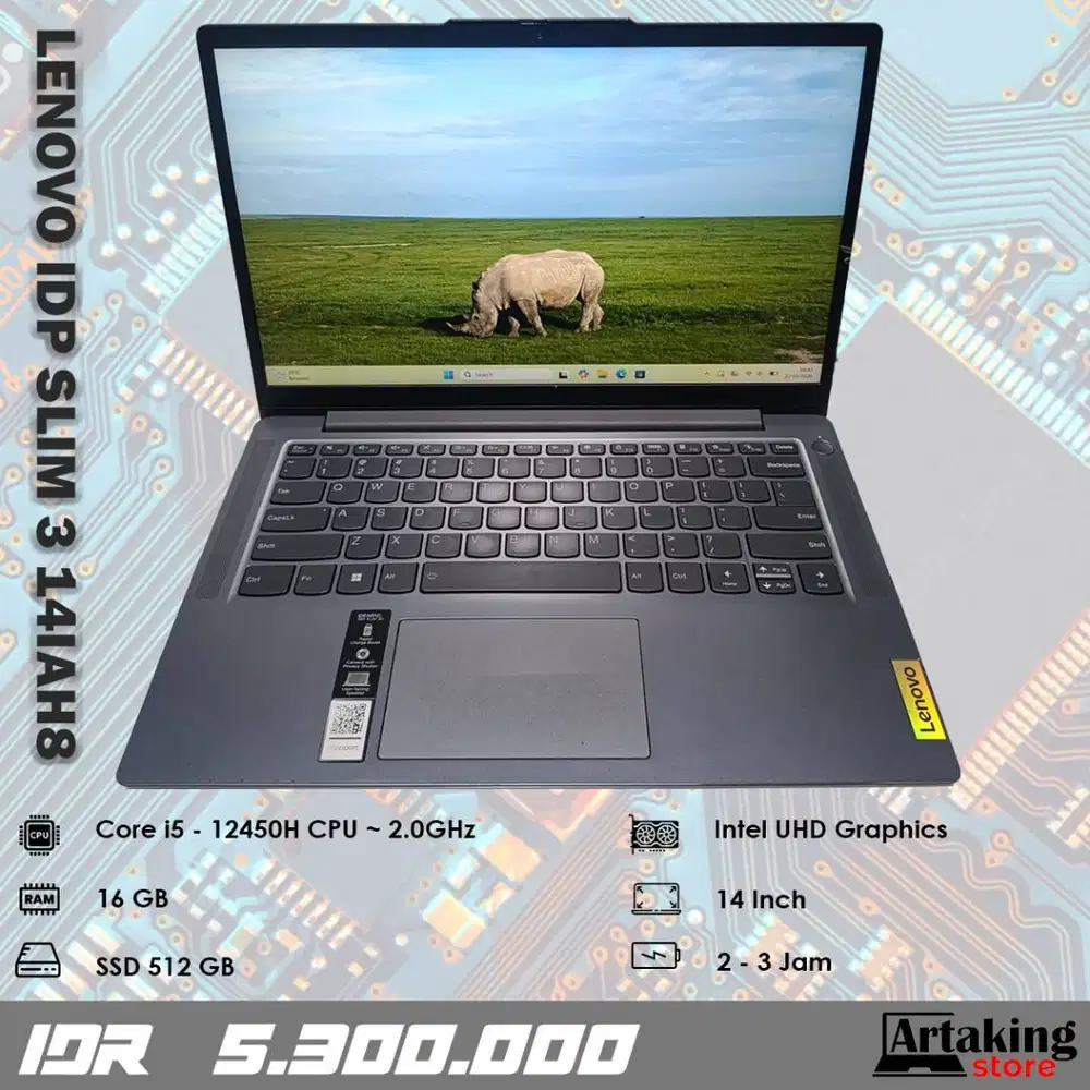 Lenovo Ideapad Slim 3 14IAH8 - Core i5 - Gen 12 th - Ram 16 GB
