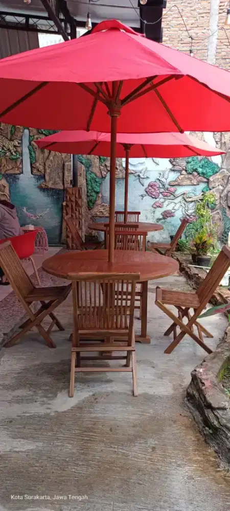 Tenda waterproff,payung jati,meja makan murah,kursi santai