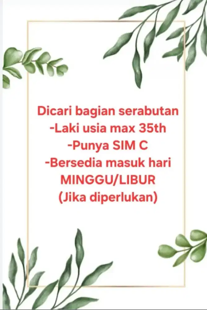 Serabutan toko bunga