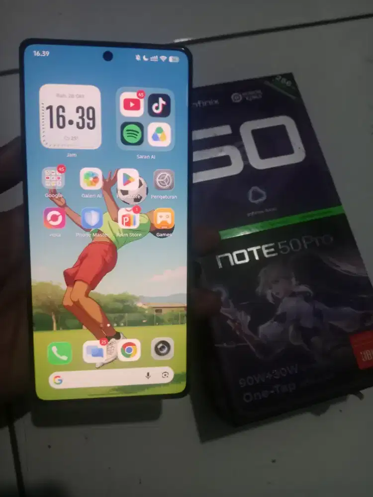 Infinix note 50 Pro 8/256 nfc nominus fullset siap pakai lengkap