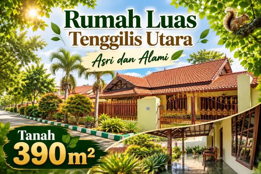Rumah Luas 13x30m dekat Jalan Raya Tenggilis