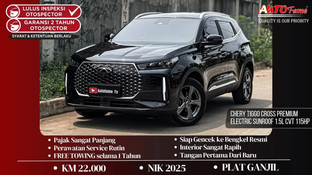 KM22RB Chery Tiggo Cross Premium Electric Sunroof 1.5L CVT 115HP 2025