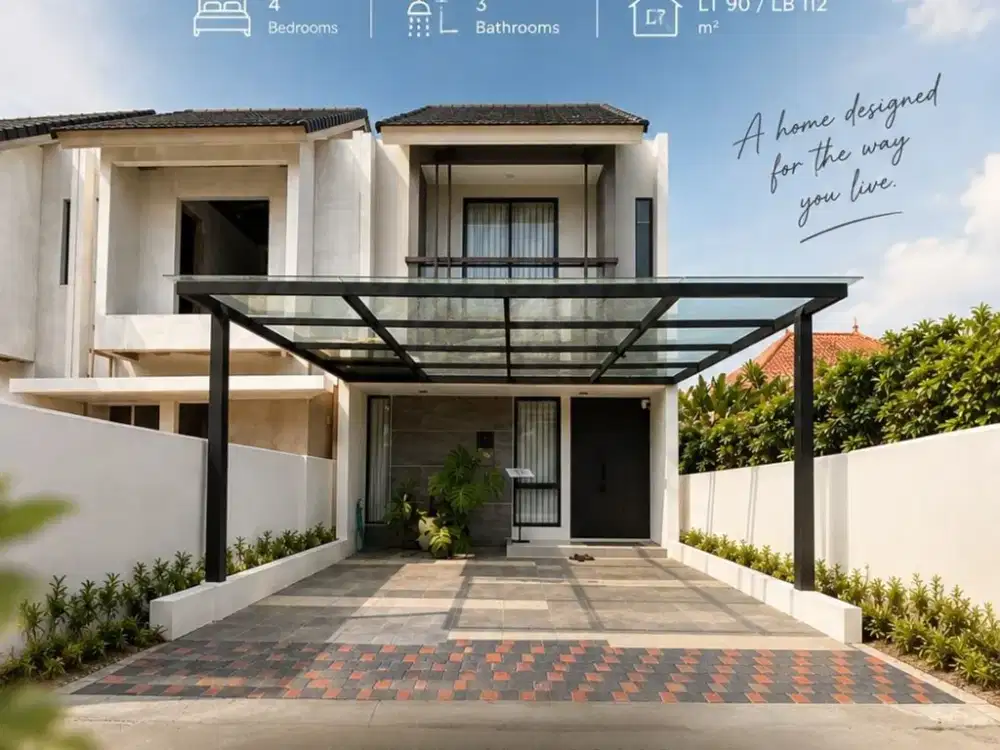 Dijual Rumah Modern 2 Lantai Tipe Vyne di Graha Raya.
