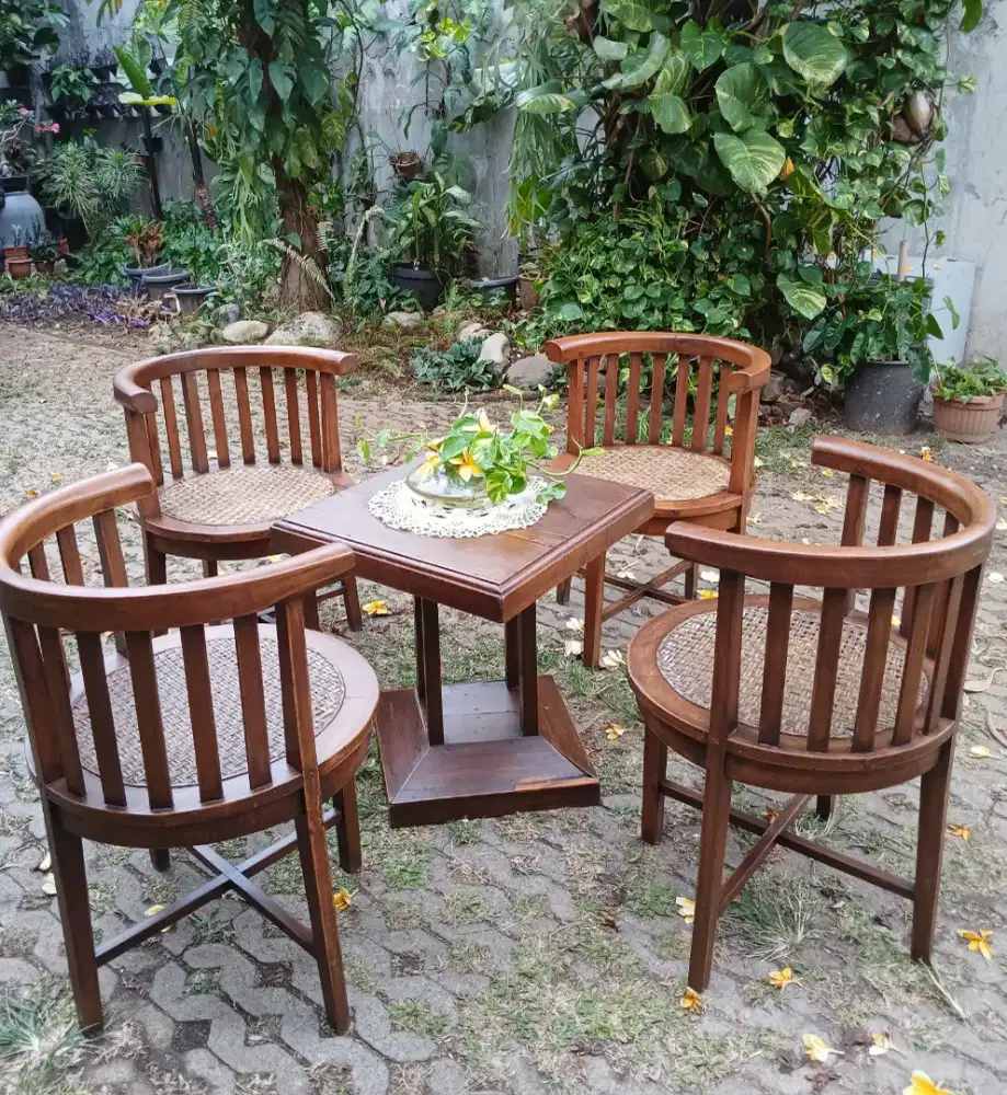 1 set kursi Jadul Jati lawasan
