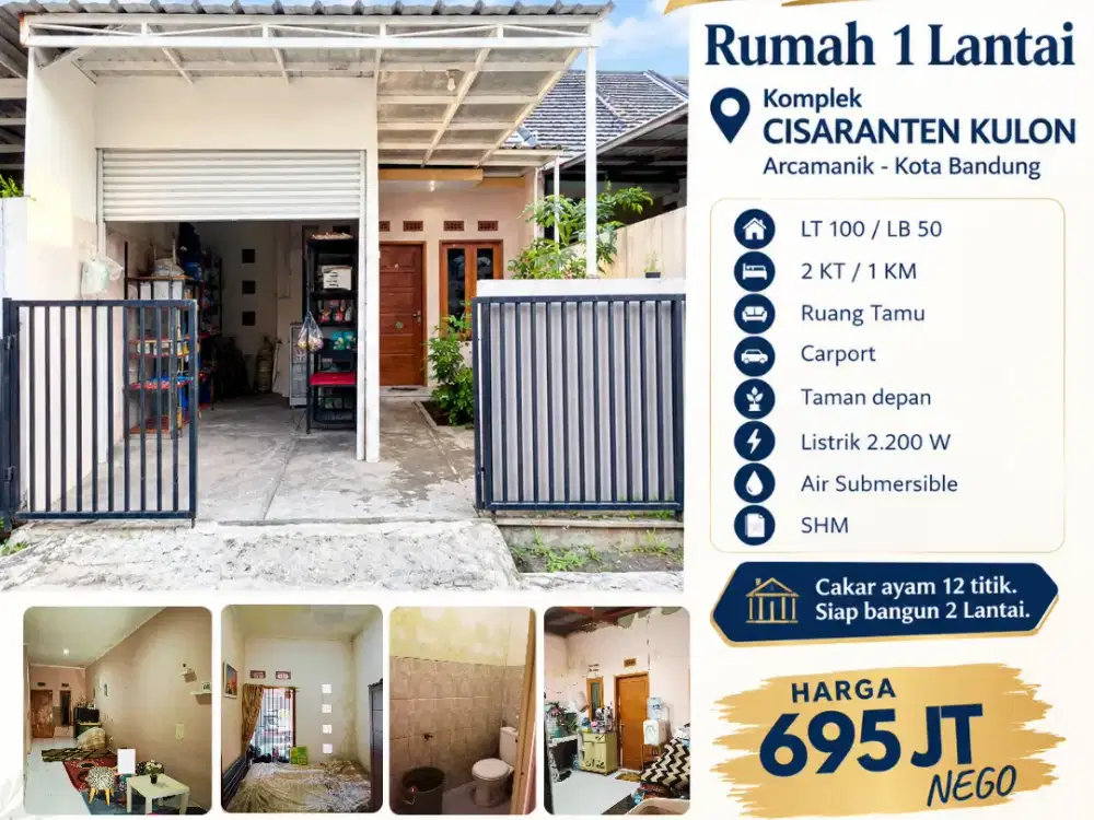 Dijual cepat rumah 600 Jutaan di Cisaranten Kulon, Arcamanik Bandung