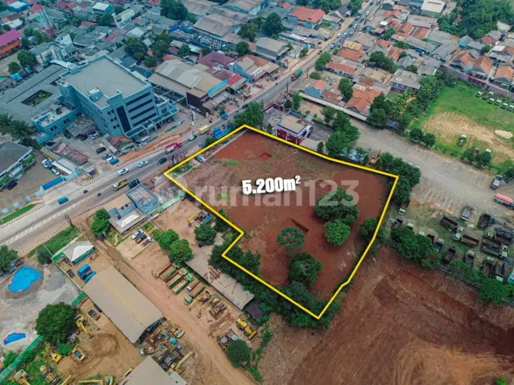 Kavling Komersial 5200m2, Jl. Raya Narogong, Dekat Pintu Tol