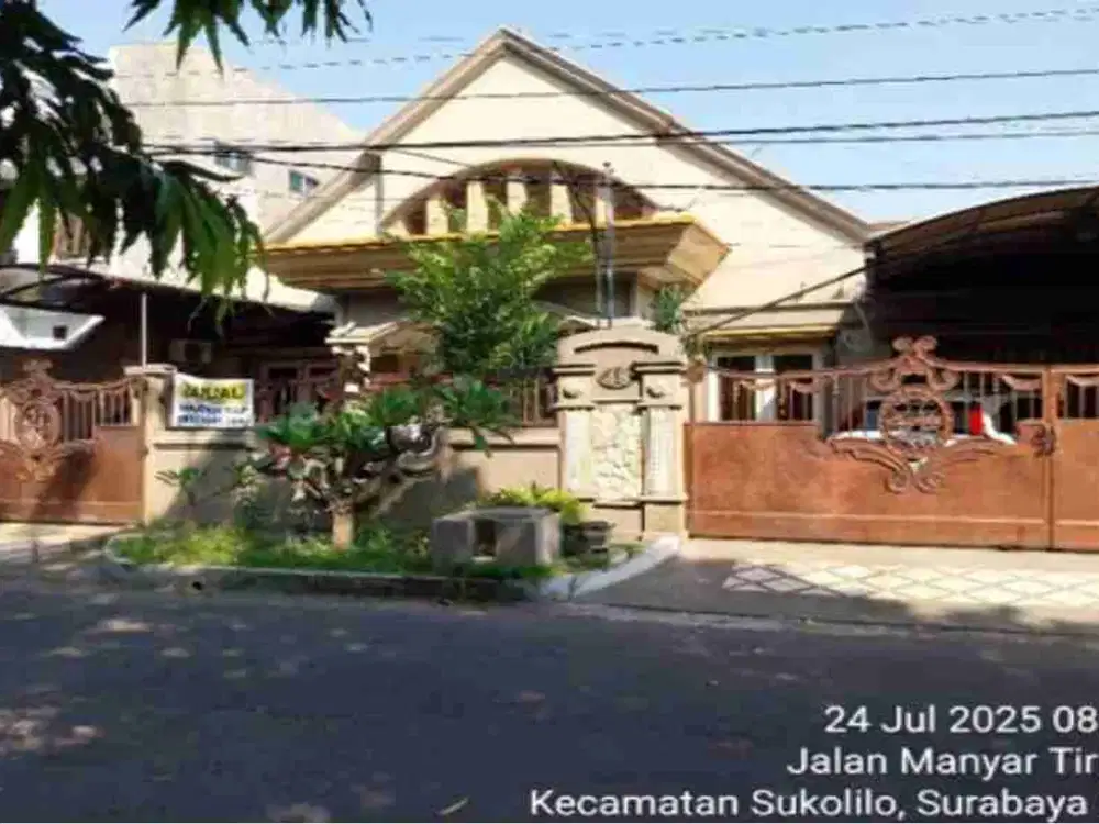 Dijual Via Lelang Rumah Jalan Manyar Tirtoyoso  Kel. Klampisngasem Kec. Sukolilo Surabaya