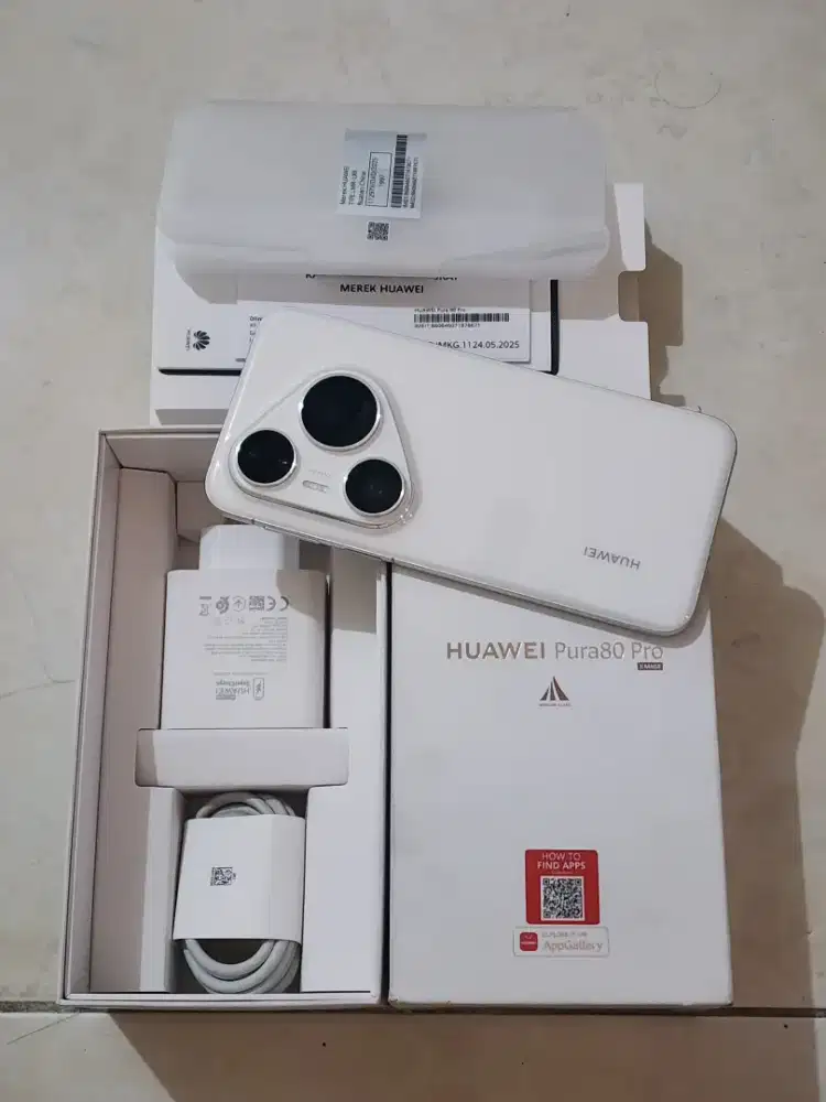 Huawei Pura 80 Pro 12/512Gb, warna Putih, resmi Indo, 99,9% Mulus