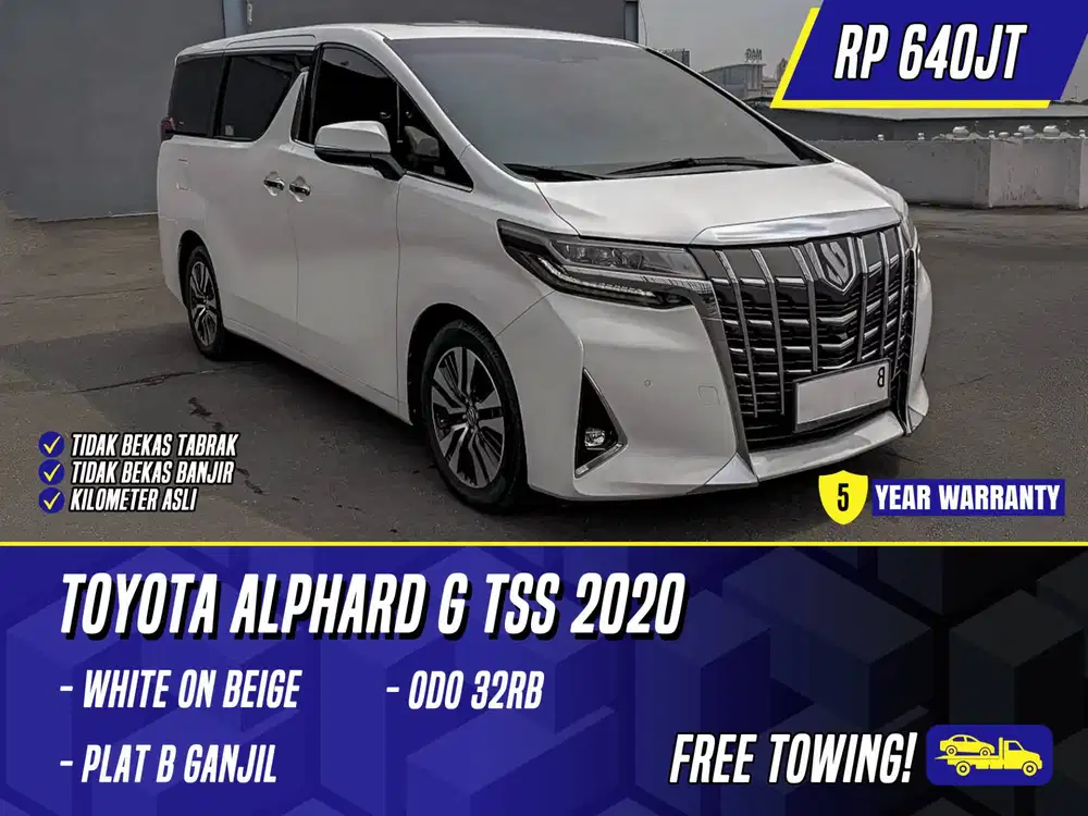 Toyota Alphard G TSS 2020 White on Beige Putih