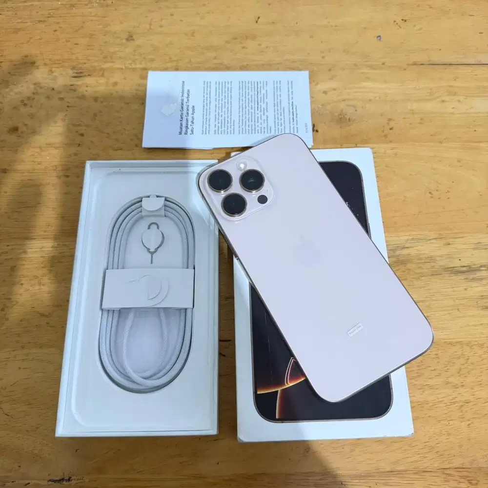 iPhone 16 Pro Max 256GB Desert Eks Resmi iBox Mulus BH 100% Original