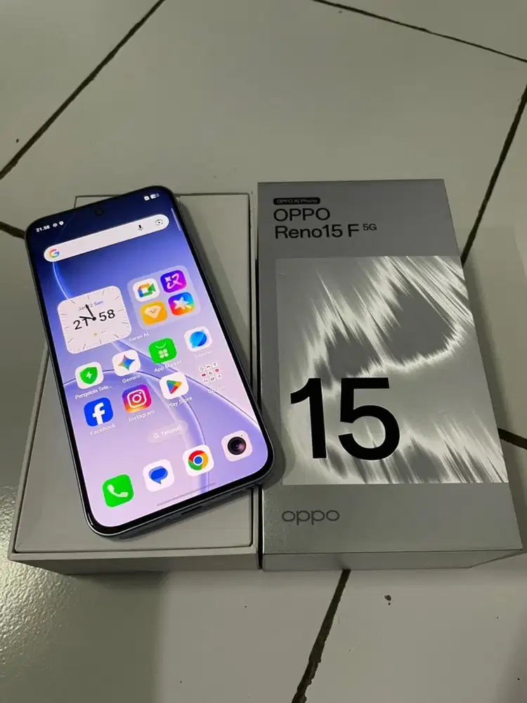 Oppo Reno 15F 8/128 5G Mulus Fullset Garansi Panjang