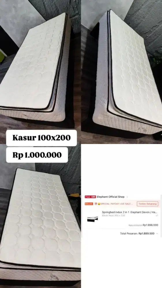 JUAL RUGI KASUR 100X200
