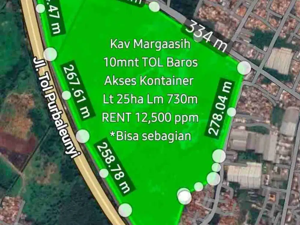 Kavling Industri Bisa di sewa sebagian