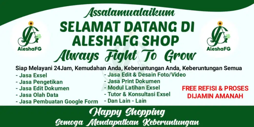AleshaFG Digital Services (Jasa Excel Digital) Jasa Ketik Online