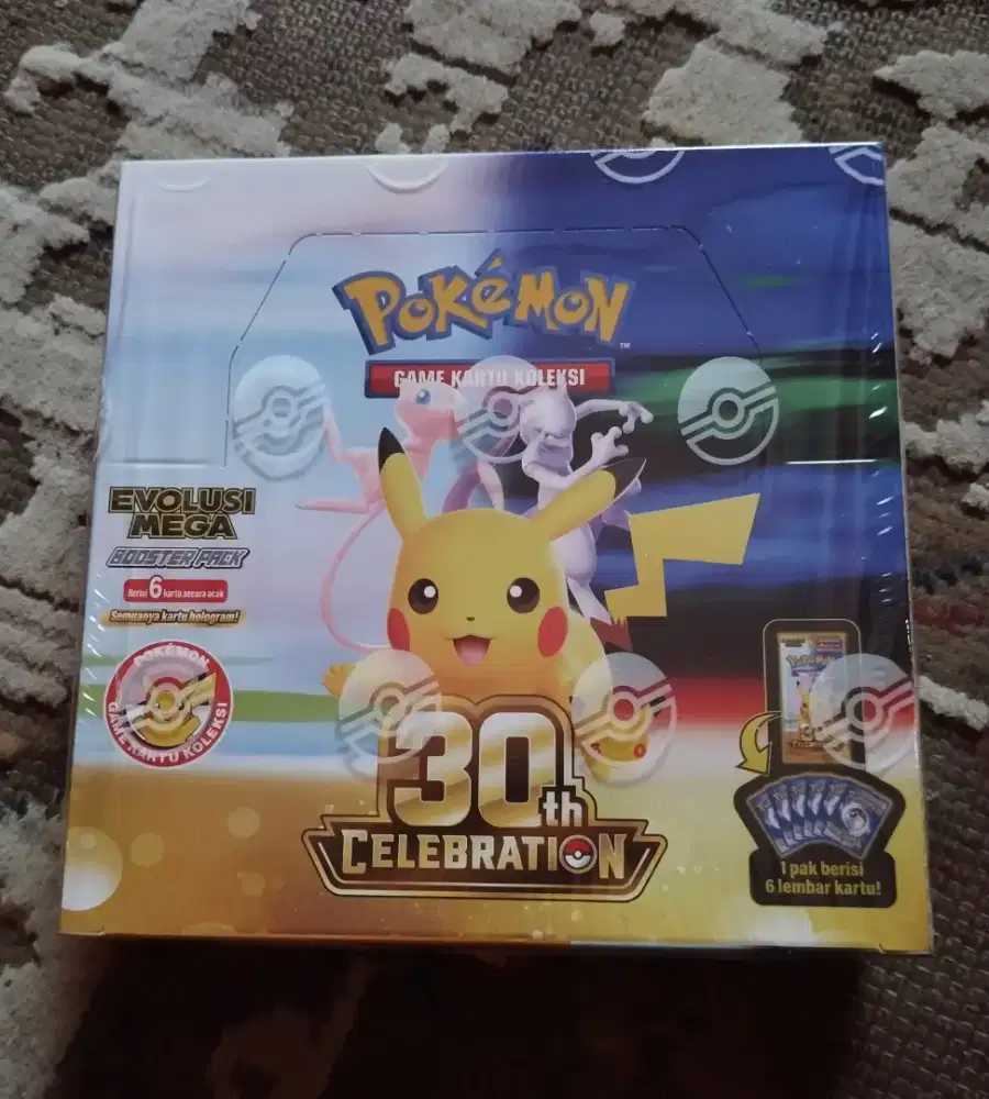 BOOSTER BOX POKEMON ANNIVERSARY 30TH BARU & SEGEL