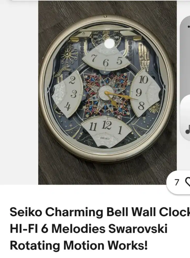 Dijual jam Dinding Seiko charming Bell wall clock
