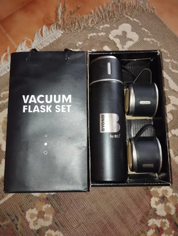 TUMBLER & GELAS VACUUM FLASK SET BARU & BAGUS
