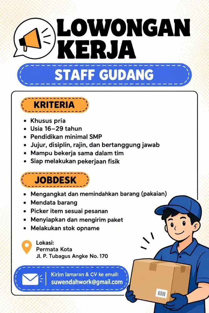 Staff Gudang Pakaian